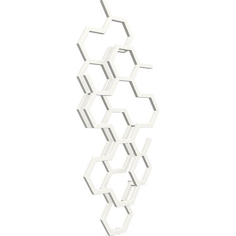 Scaldasalviette acqua calda bianco alto 422mm e largo 711mm - 190 Watt - HEX422/711YPB