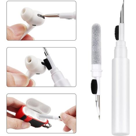 Trade Shop - Bolígrafo Cepillo Multifunción Para Limpiar Los Auriculares Bluetooth Airpods - (1/5)