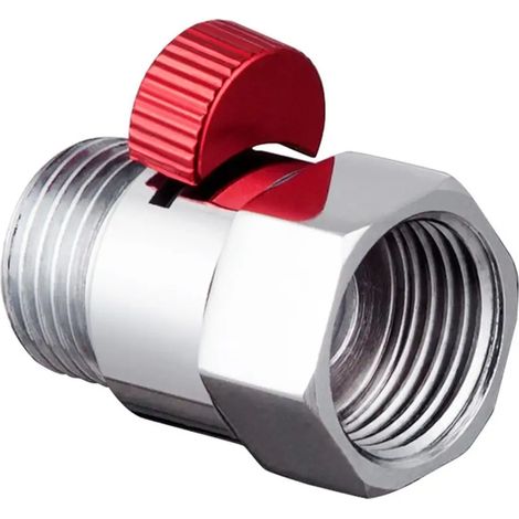 (B4-JF360109) Robinet de régulation de débit de douche en laiton, raccords mâle et femelle G1/2, robinet d'arrêt pour pommeau de douche, vanne de dérivation à ouverture rapide, pommeau de douche à mai (1/5)