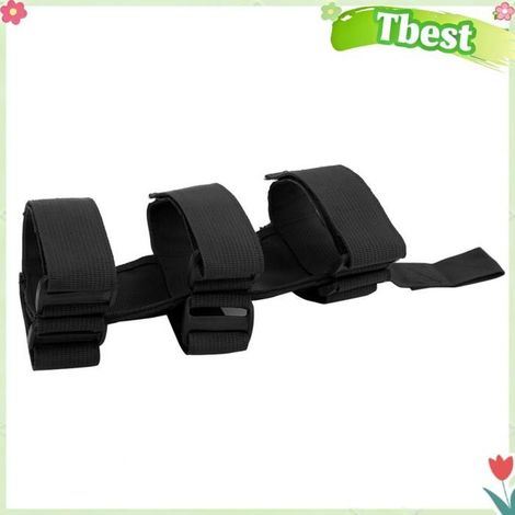 Tbest Ceinture d'extincteur Ceinture de support de fixation d'extincteur de voiture, sangle réglable, moto interieur Noire (1/5)