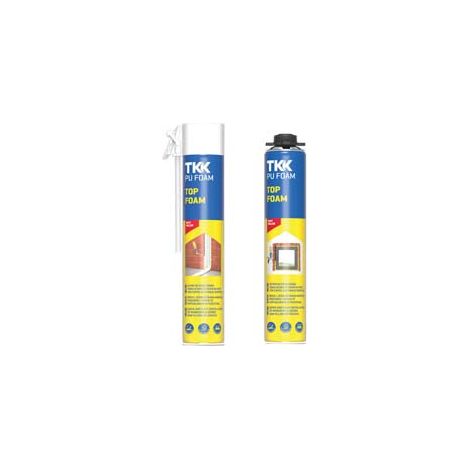 SCHIUMA POLIURETANICA UNIVERSALE PU TOP FOAM- - ml.750 applicazione manuale - champagne - 6 pezzi TKK