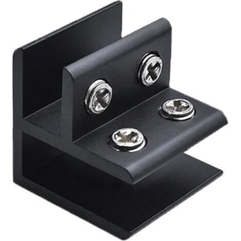 Staffa a muro in alluminio per piastrelle – 4 clip angolari fisse senza telaio, fissaggio per vetro decorativo – Kit di facile installazione
