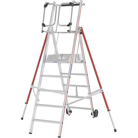 Escabeau pro 5 marches de 3.16m de hauteur de travail maximale. - 848305 (1/5)