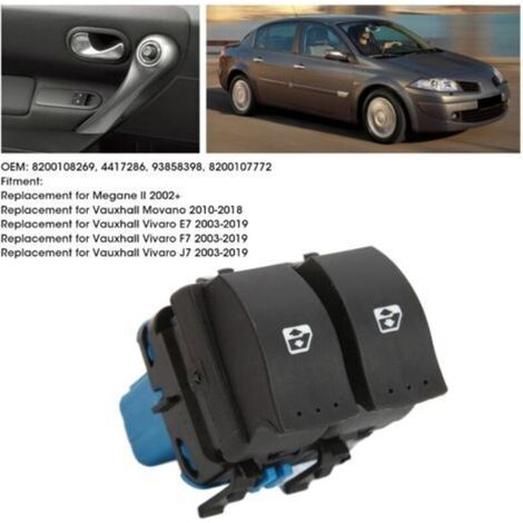 Commande Principale de Commutateur de Fenêtre, Commutateur de Commande de Fenêtre électrique de Voiture 4417286 Remplacement de Porte pour Vivaro E7 2003-2019 (1/5)