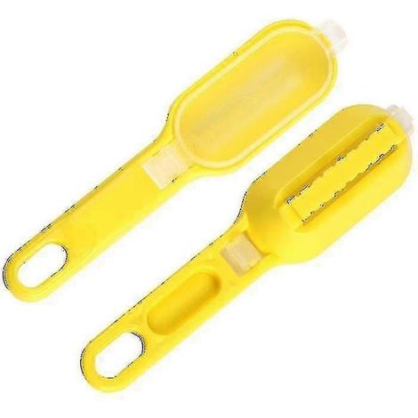 Lot de 2 écailleurs à poisson, grattoir à poisson, nettoyage rapide, écailleur à poisson en plastique pour la maison, le restaurant et le barbecue. (1/5)