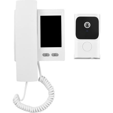 Interphone vidéo sans fil avec écran IPS 3,5 pouces, caméra, vision nocturne infrarouge, interphone bidirectionnel pour maison, bureau, villa ou appartement.