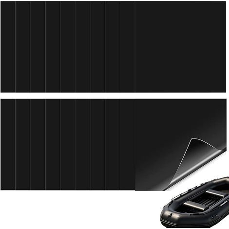 20 Patchs de Réparation TPU Noirs Autocollants Extra-Forts & Étanches pour Matelas Gonflables, Piscines, Bateaux, Jouets – Réparation Rapide Durable (1/5)