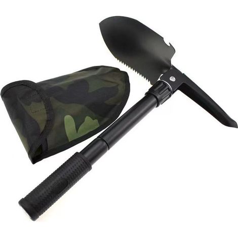 Pelle Pliante Militaire, Camping Multifonction Mini Pelle avec Étui pour Camping Randonnée Survie Outil Jardin Pelle,Une Pliante Survie Outil (1/5)
