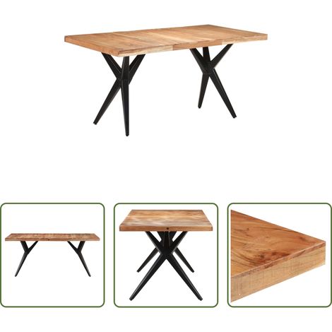 Akazienholz Esstisch - Esstisch 160x80x76 cm Massivholz Akazie (1/5)