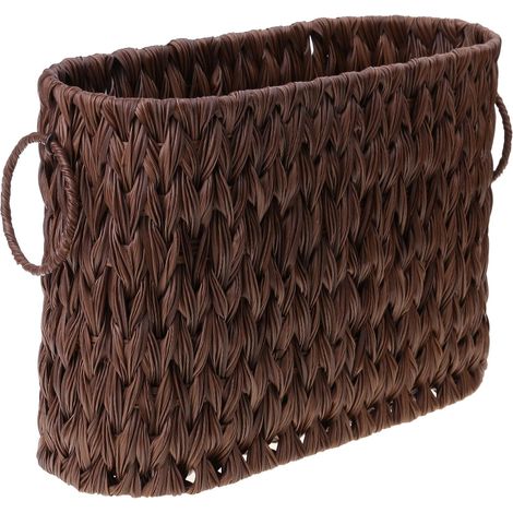 Panier décoratif en osier gris pour ranger le papier toilette sur (1/5)