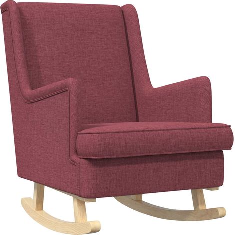 Schaukelstuhl Weinrot 62 x 80 x 85 cm Stoff vidaXL