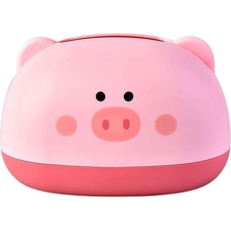 Niedlicher Schweinchenständer aus Kunststoff – mit verspieltem Deckel – für Zuhause, Büro, Auto (1/5)