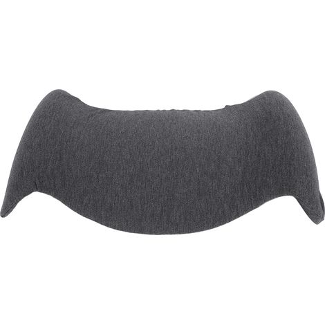 Oreiller lombaire avec taie d'oreiller amovible, coussin de soutien ergonomique et respirant en mousse à mémoire de forme pour lit et canapé, gris foncé (1/5)