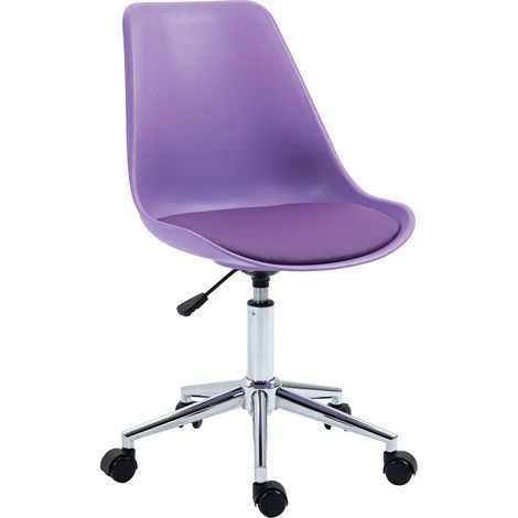 Svita – Chaise de bureau pour enfants violet – Chaise pivotante réglable – Hauteur d'assise 48-59,5 cm – 5 roulettes en caoutchouc durable (1/5)