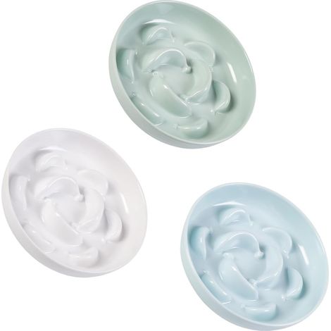 Set mit 3 pastellfarbenen Melamin-Schälchen für Babys (weiß/blau/grün), spülmaschinenfest