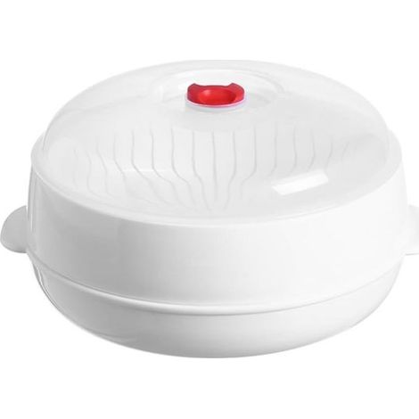 Cuiseur vapeur pour légumes avec couvercle, cuiseur vapeur micro-ondes pour riz et brioches bao, accessoires de cuisine pour une cuisine saine (1/5)