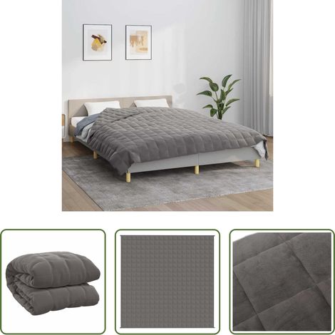 Schlafdecke - Gewichtsdecke Grau 200x200 cm 13 kg Stoff (1/5)