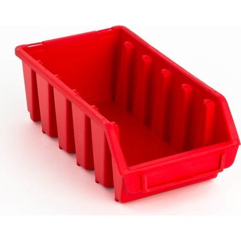 ADB Sichtlagerkasten Gr2L rot Stapelbox Sichtlagerboxen Lagerbox 212x116x75 mm (1/3)