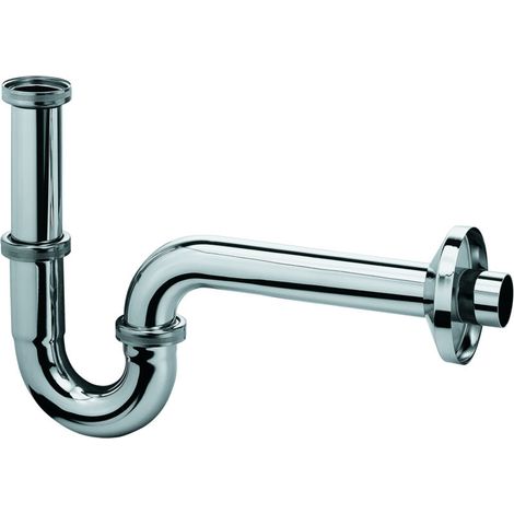 Soupape de siphon en tube avec tube de réglage plus long, chromé (1/3)