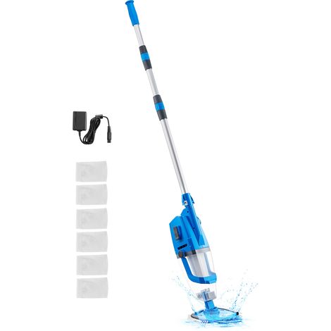 Mophorn Kabelloser Poolsauger mit Handsaugerfunktion (100 L/min), ideal für Whirlpools, inklusive Verlängerungsstange, wiederaufladbarer Poolreiniger mit bis zu 1 Stunde Laufzeit. (1/5)