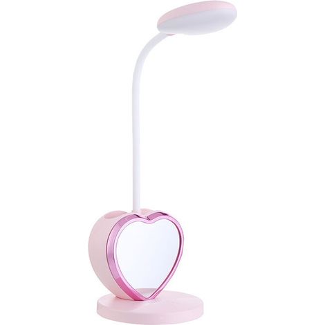 Desk Lamp, LED Table Lamp 2 Light Modes, Dimmable 360° Rotation Desk Lamp for Reading, Studying, Working (Pink) (1/4)