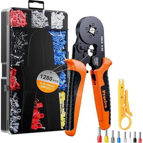 Pince a Sertir avec Cosse Electrique 1280pcs,0.25-10mm²Pince à Sertir (1/5)