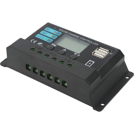 Régulateur Solaire 20A MPPT 12V/24V Auto avec Affichage LCD pour Batteries et Panneaux (1/5)