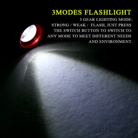 Lampe torche portable LED T6 de poche, petite, étanche et rechargeable, 3 modes, pour l'extérieur (1/5)