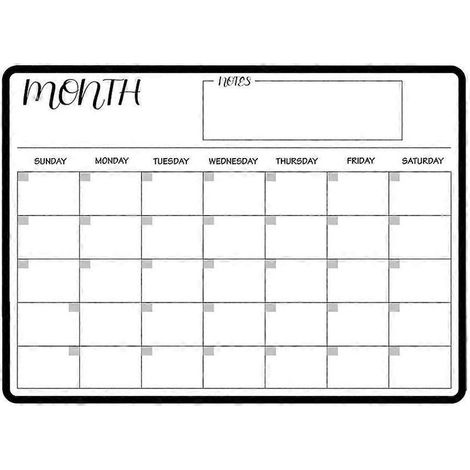 Agenda hebdomadaire effaçable à sec pour réfrigérateur pour enfants, tableau des tâches effaçable à sec, calendrier hebdomadaire magnétique, calendrier effaçable pour réfrigérateur-42X30X0.1CM-White (1/3)