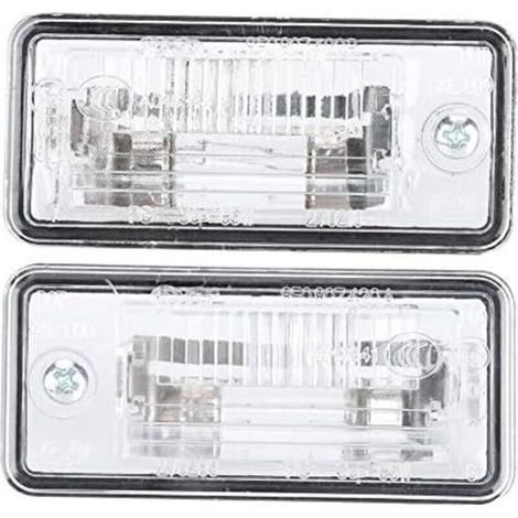 Kennzeichenbeleuchtung, 1 Paar. Teilenummern 8E0807430A und 8E0807430B. Passend für A3, A4, A5, A6, C6, A8, D3, Q7 und RS4. (1/4)