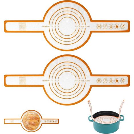 Tappetino da forno in silicone, tappetino da forno pieghevole con manico lungo, tappetino per griglia, sollevatore per pane, tappetino per impasto, tappetino per cuocere il pane, accessorio per grigli (1/5)
