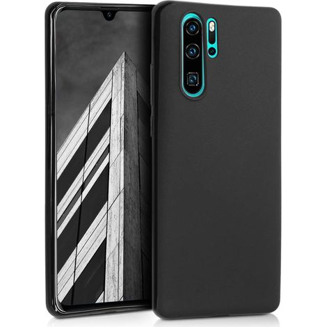 Housse Compatible avec Huawei P30 Pro Coque - Housse de téléphone Protection Souple en Silicone - Noir Mat (1/5)