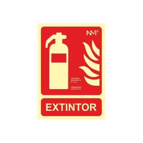Brandmeldepanel "Feuerlöscher" Klasse B (PVC 0,7 mm) 21x30 cm