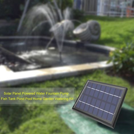 Kit d'irrigation pour fontaine à eau alimenté par panneau solaire, aquarium, bassin, piscine et jardin. (1/5)