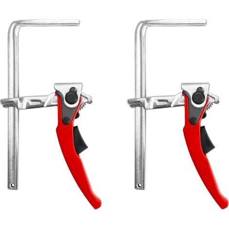 Pince de table à cliquet, pince de serrage à dégagement rapide avec capacité de 160mm po et profondeur de gorge de 60mm po pour le ponçage et la coupe, 2 pièces (1/5)