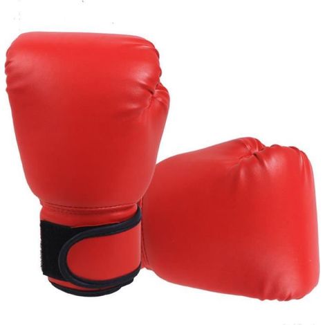 Gants de boxe -  - Rouge - Adulte - PU - 1 paire