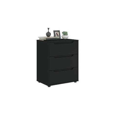 Buffet VISNES noir 60x40x73 bois d'ingénierie (1/5)