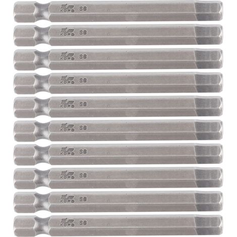 Jeu de 10 embouts de tournevis magnétiques 6mm hexagonaux robustes, outils à main en acier trempé S1/4 65mm (1/5)