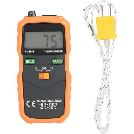PEAKMETER PM6501 K Type Digital LCD Temperature Thermometer Testing Tool (1/5)