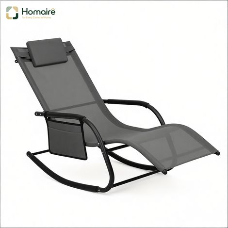 Hängesessel aus grauem Metall 152 x 62 x 83 cm HOMAIRE (1/5)