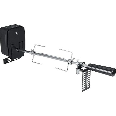 Soporte giratorio para parrilla, motor eléctrico, rotación de 360°, color negro. (1/2)