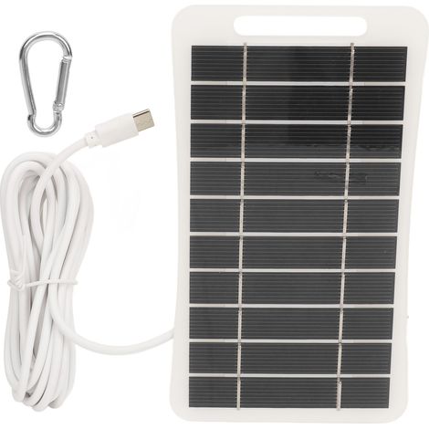 Panneau Solaire Portable 2W USB-C Silicium Polycristallin Étanche Compact Léger pour Camping Surveillance Extérieure et Randonnée (1/5)