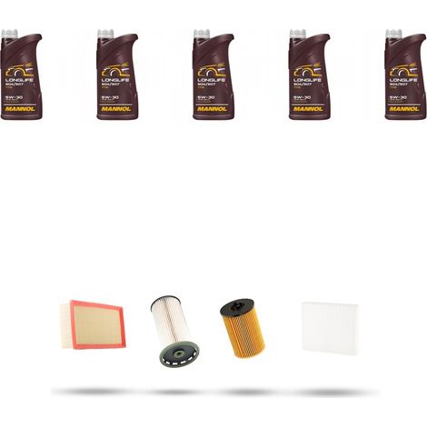 Kit tagliando 4 FILTRI e 5L OLIO compatibile con VW Passat (3g2,3G5) 1.6 TDI 88kw Dal 2014 (1/5)