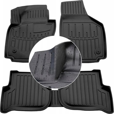 Alfombrillas y limpiaparabrisas de goma para SEAT Altea XL 2005-2015 (canales UD) (1/5)