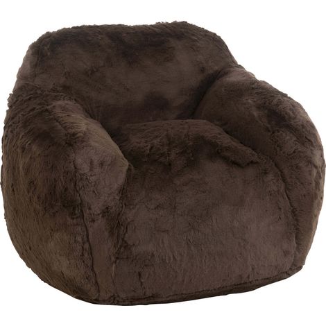 Fauteuil marron doux en polyester effet cocon pour salon cosy - marron chocolat doux (1/5)
