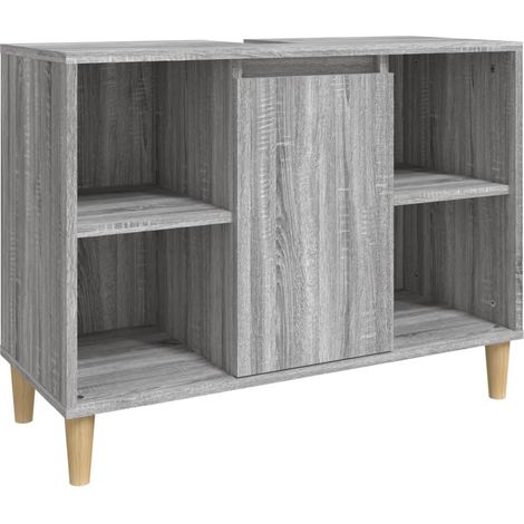 Meuble d'évier,Meuble sous évier sonoma gris 80x33x60 cm bois d'ingénierie CFW263967 (1/5)