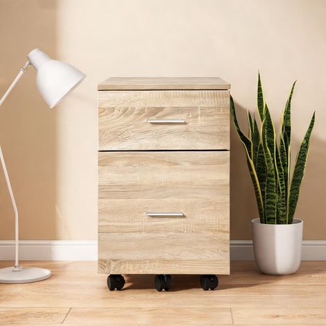 Meuble de rangement de bureau chêne 39,5 x 39 x 58,5 cm (1/5)