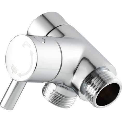 G1/2 Messing-Duschadapter für Handbrause und feststehenden Brausekopf, verchromt (1/5)