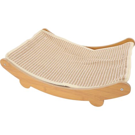 Hamac pour chat, fauteuil suspendu en bois résistant aux griffures, lit de repos et de détente pour chat, protection de meubles, griffoir pour chat, grande taille (1/5)