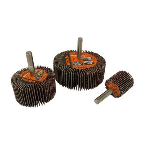 RUOTA ABRASIVA LAMELLARE 776 WOKIN - MM 25X25 GRANA  80 G.MM 6 776425- 5 pezzi